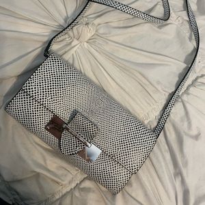Henri Bendel Black and White Crossbody Small